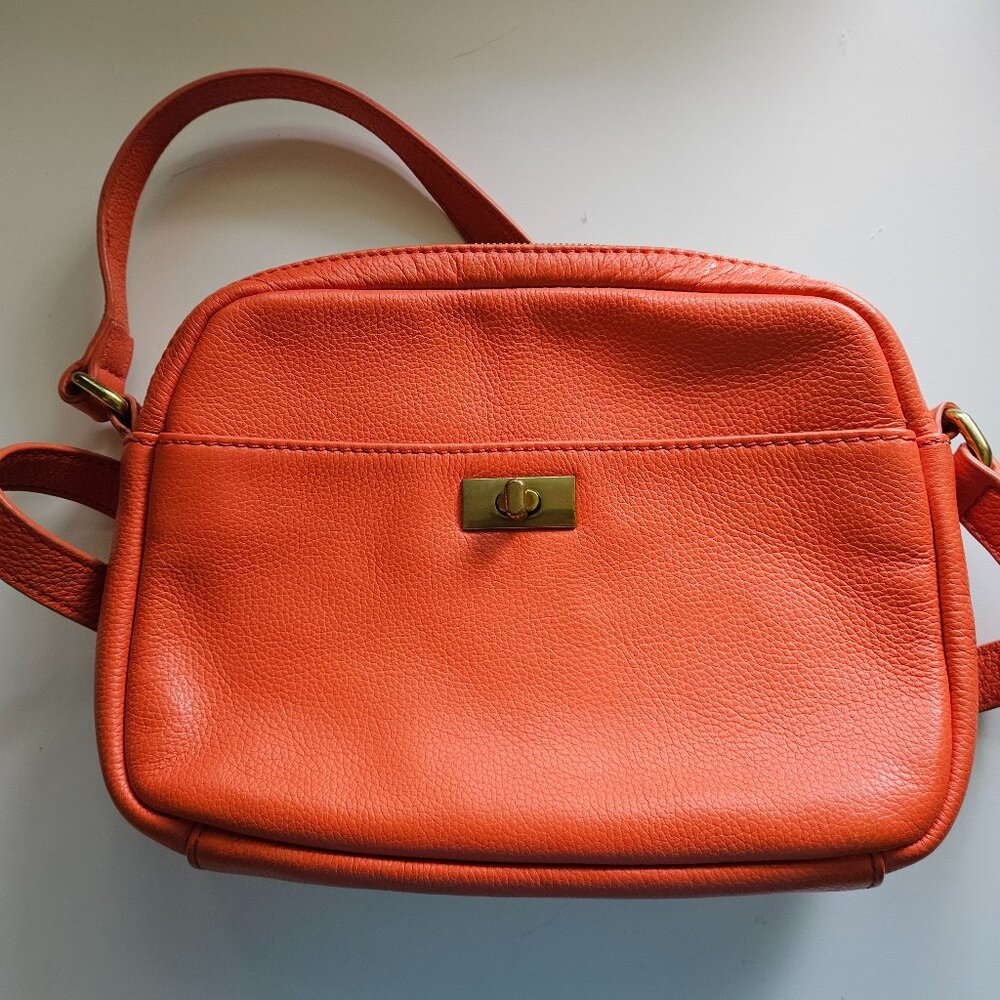 J CREW CORAL COLORED BAG